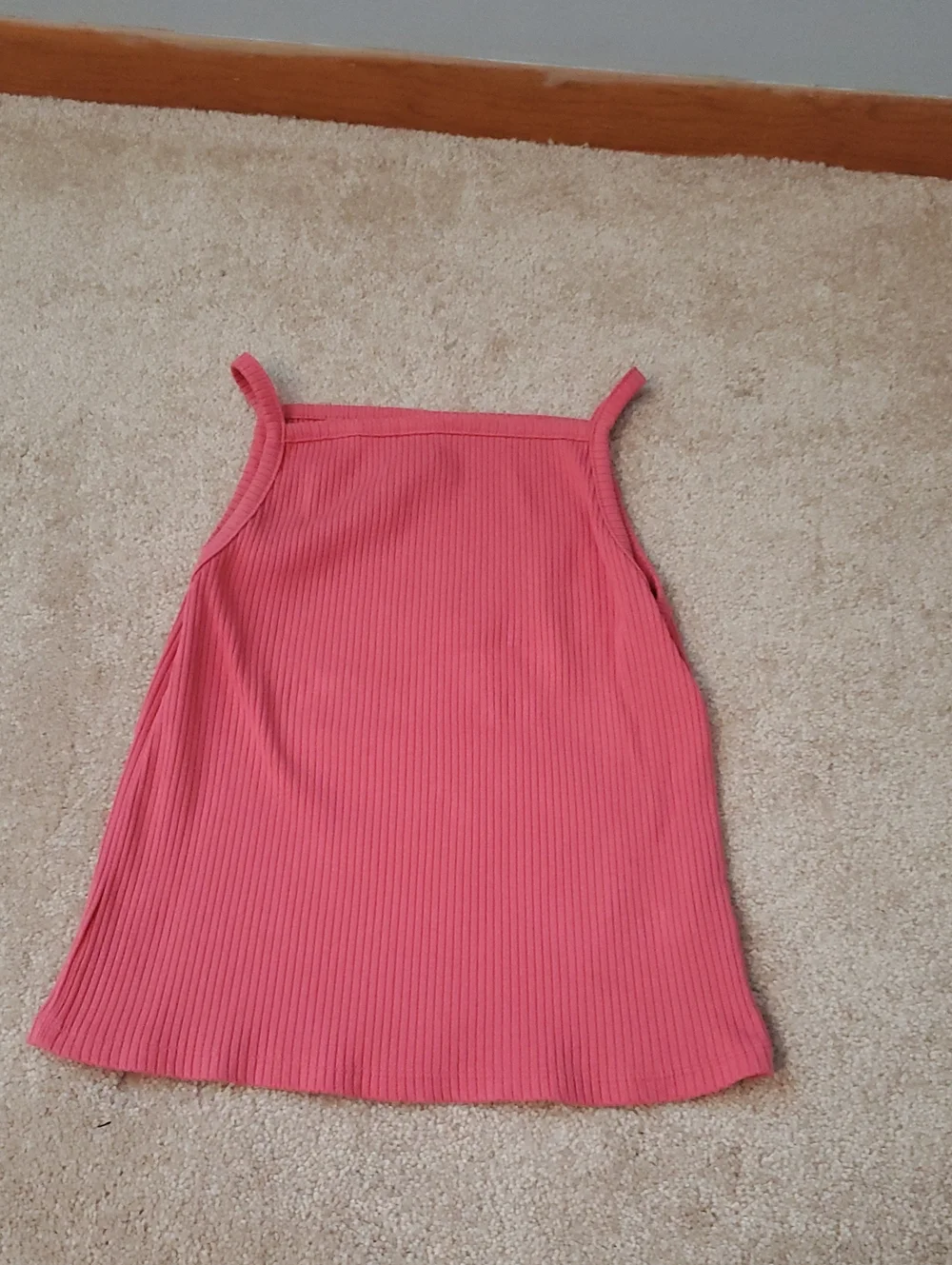 Old Navy Pink Ribbed Tank Medium Girls